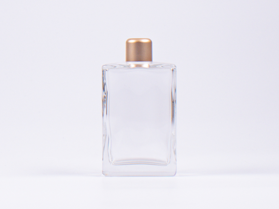 Klarglasflasche Miro 100 ml - Tropfmontur Gold